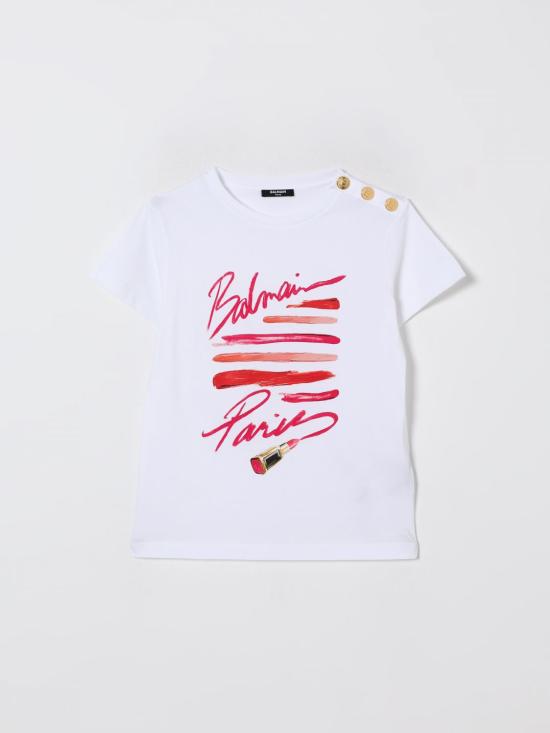 25FW [키즈] 발망 티셔츠 BX8C01Z3186 100RO White