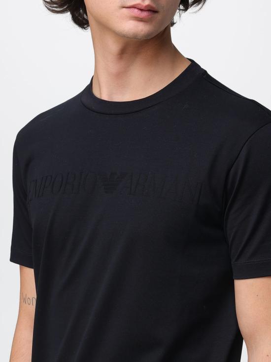 25FW 엠포리오 아르마니 반팔 티셔츠 8N1TD21JGYZ 0974 Blue - EMPORIO ARMANI