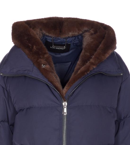 25FW 루 안드레아 수트 자켓 YV25757NAVY MORO BROWN Blue - LOU ANDREA