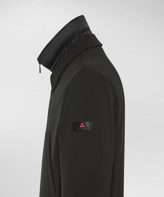 25FW 페트레이 로치 TJ 더블 넥 카코트 PEU5573 01191942 NER Black - PEUTEREY