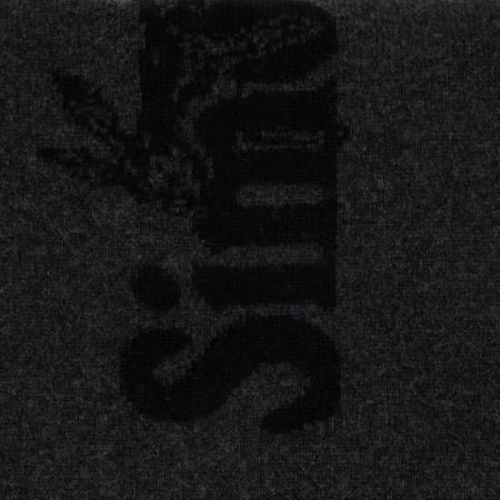 25FW 시몬로샤 로고 그래픽 니트 롱 스카프 KIMK2W 0669 Black - SIMONE ROCHA