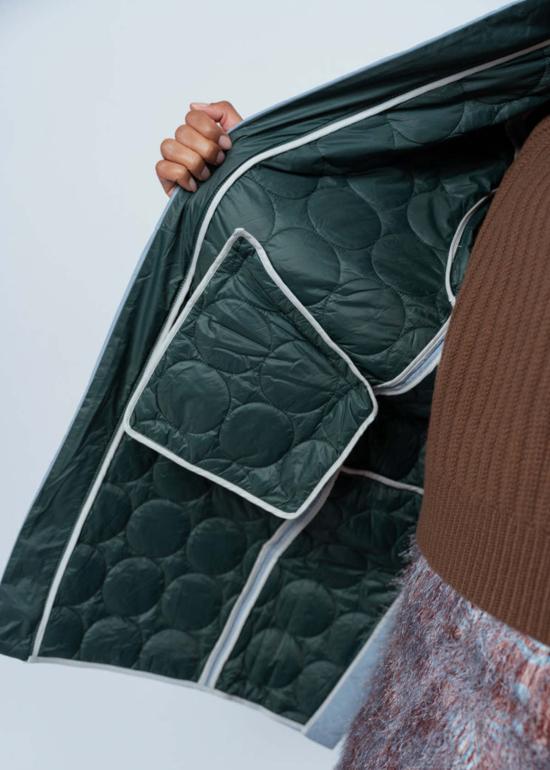  텔라 봄버 자켓 벤지 재킷 라이트 블루 - TELA