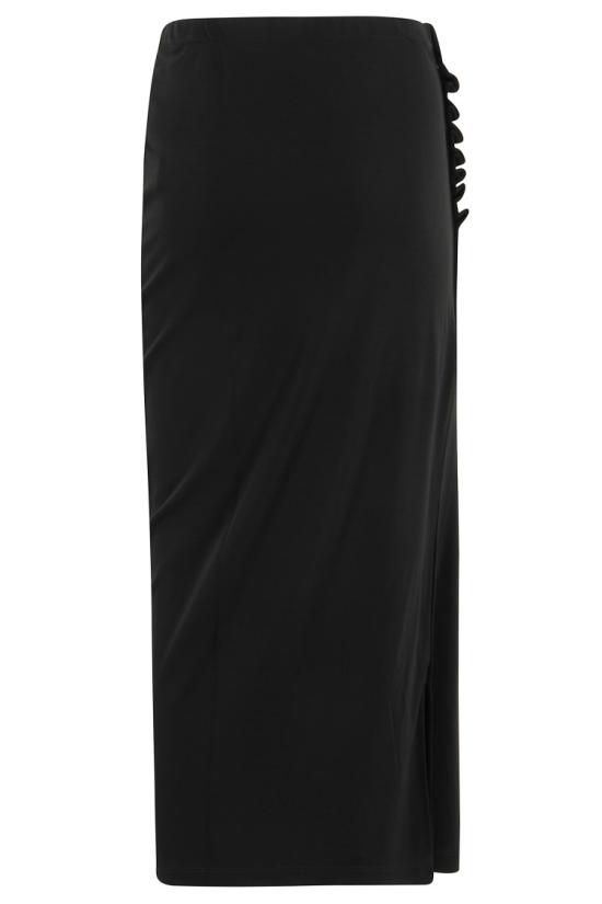 25FW 파코라반 롱 스커트 24AJJU515VI0386 097 Black - PACO RABANNE