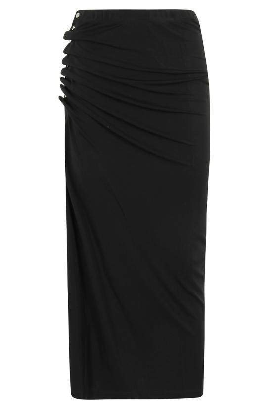 25FW 파코라반 롱 스커트 24AJJU515VI0386 097 Black