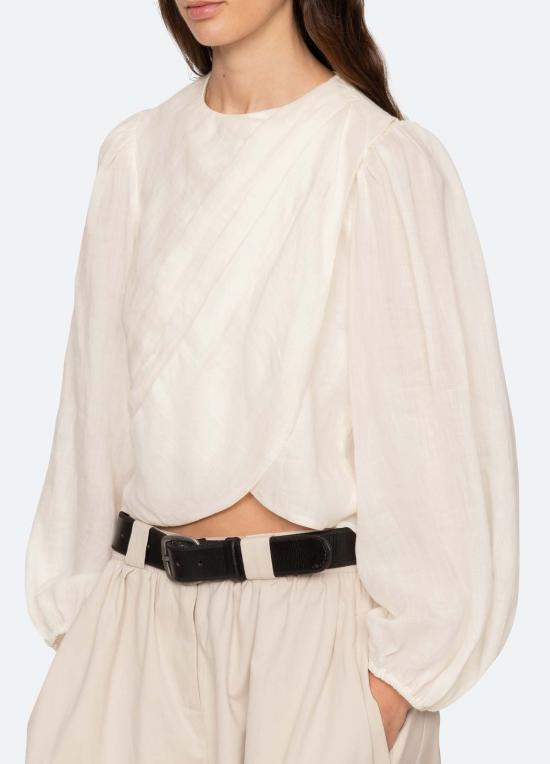  씨뉴욕 블라우스 시 니 솔렌 L/S 탑 크림 - SEA NY