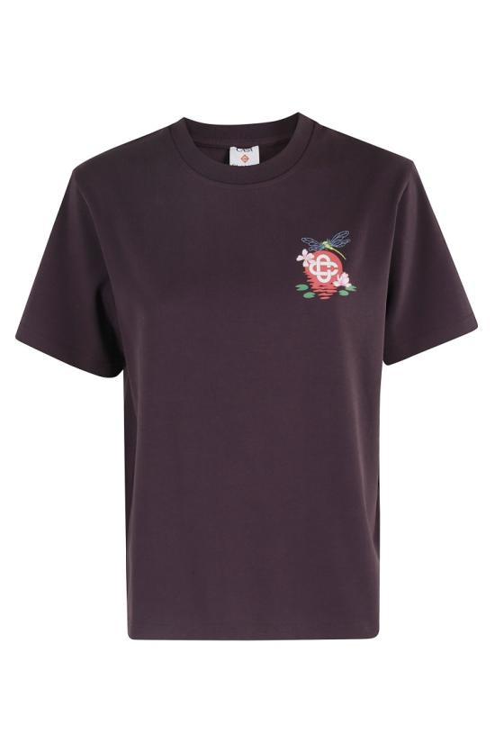 25FW 카사블랑카 반팔 티셔츠 WAW25JTS04601 097 Black