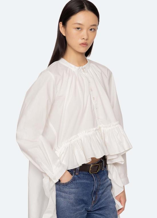  씨뉴욕 블라우스 시 니 솔렌 탑 크림 - SEA NY