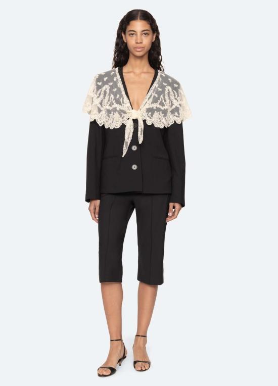  씨뉴욕 크롭 팬츠 Sea Ny Elisa 카프리 팬츠 블랙 - SEA NY