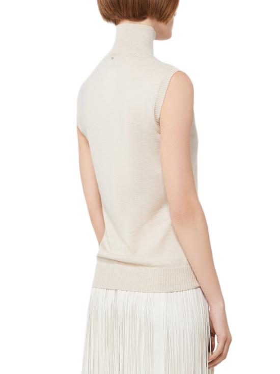 25FW 스포트막스 VERTIGO 베르티고 버진울 슬리브리스 탑  2522366011600002 Neutrals - SPORTMAX