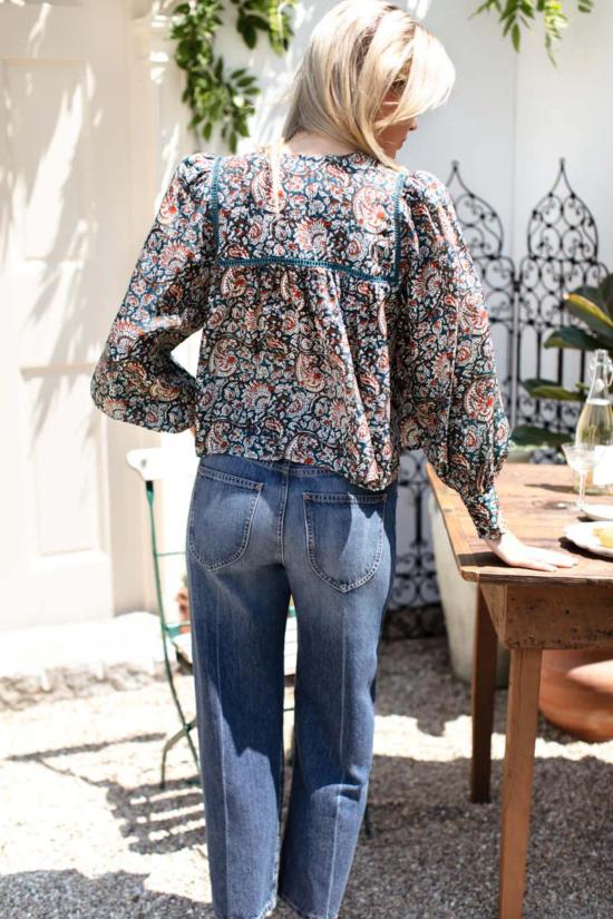  에머슨 프라이 긴팔 티셔츠 이슬라 롱슬리브 탑 로마 실크 - EMERSON FRY