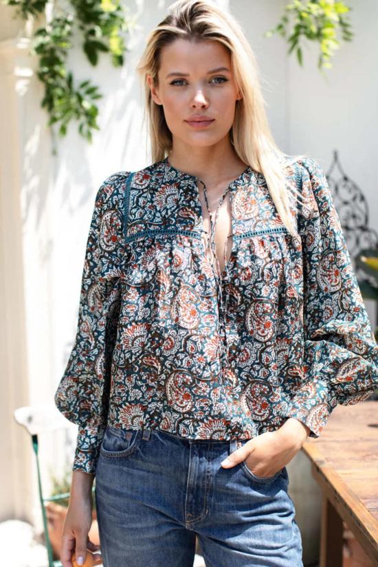  에머슨 프라이 긴팔 티셔츠 이슬라 롱슬리브 탑 로마 실크