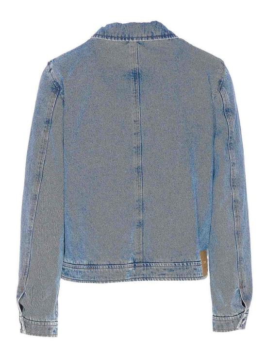 26SS 아미 스몰 하트 로고 코튼 지퍼 자켓 HJK835DE0046480 Blue - AMI