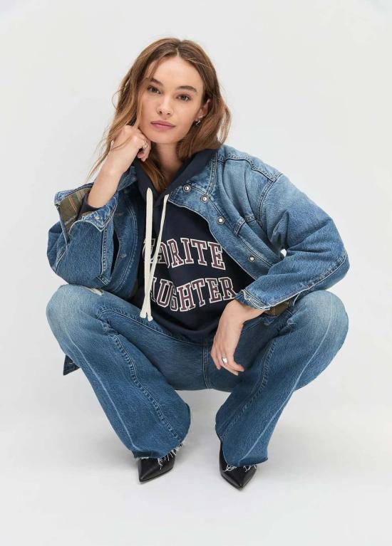  페이보릿 도우터 가디건 좋아하는 딸 대학 후드티 - FAVORITE DAUGHTER