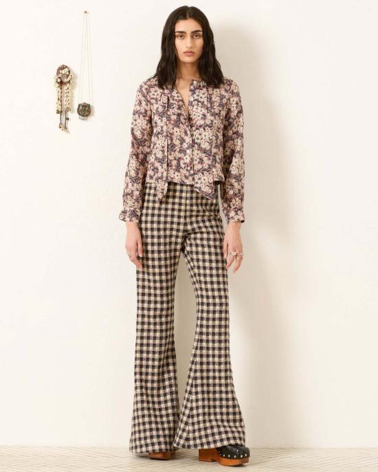  알릭스 오브 보헤미아 블라우스 챈서리 세피아 플로럴 탑 - ALIX OF BOHEMIA