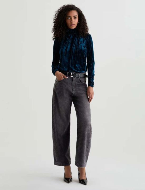  아드리아노 골드슈미드 데님 팬츠 Ag Jeans Hattie 하이라이즈 배럴 진