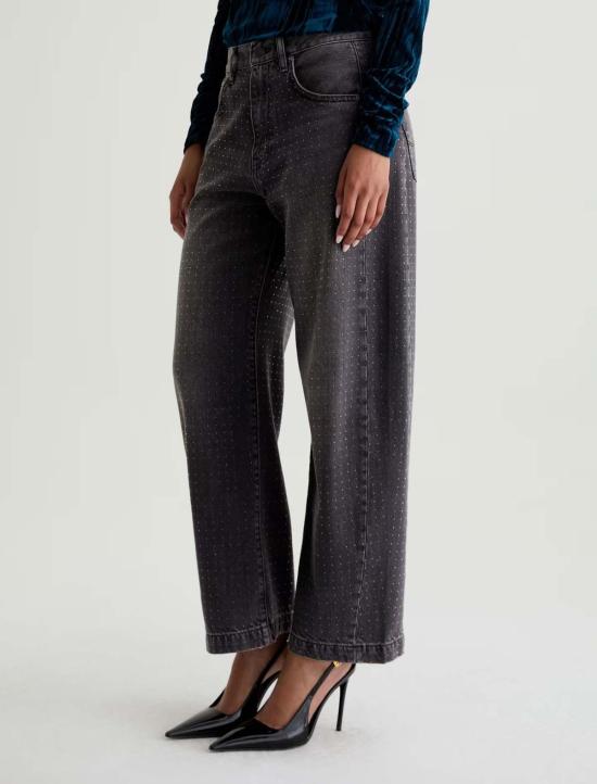  아드리아노 골드슈미드 데님 팬츠 Ag Jeans Hattie 하이라이즈 배럴 진 - ADRIANO GOLDSCHMIED