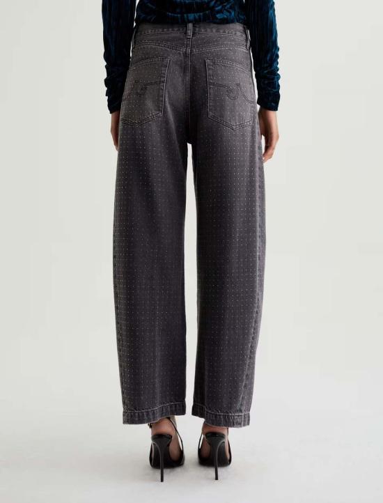  아드리아노 골드슈미드 데님 팬츠 Ag Jeans Hattie 하이라이즈 배럴 진 - ADRIANO GOLDSCHMIED