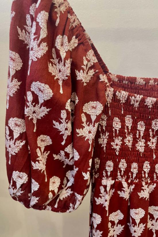  에머슨 프라이 롱 원피스 산티아고 맥시 드레스 루그 메리골드 리넨 드레스 - EMERSON FRY