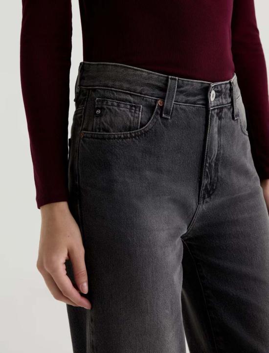  아드리아노 골드슈미드 데님 팬츠 Ag Jeans Saige 와이드 레그 크롭 진 - ADRIANO GOLDSCHMIED