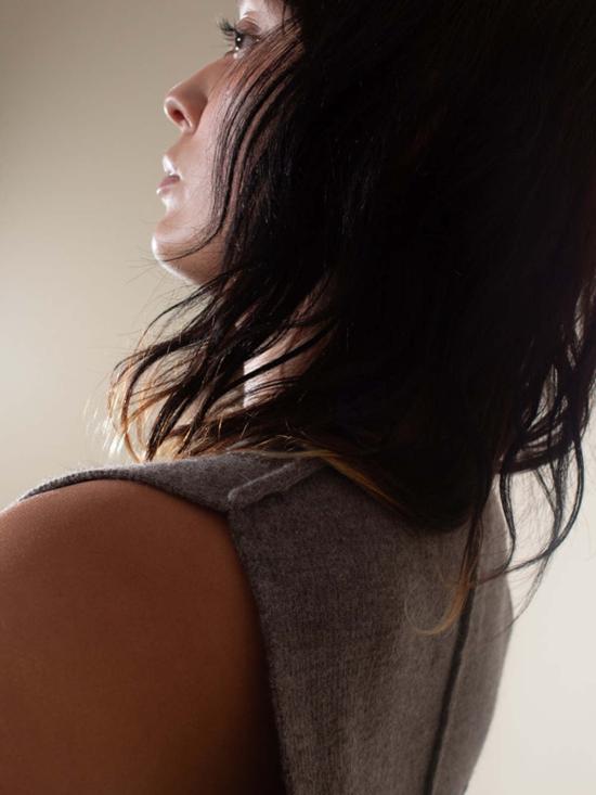  로렌 마누지안 민소매 티셔츠 더블 니트 보디스 - LAUREN MANOOGIAN