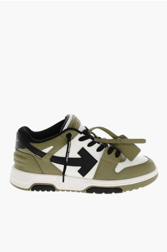  [키즈] 오프화이트 스니커즈 OBIA011F24LEA0010154 Military Green - OFF WHITE