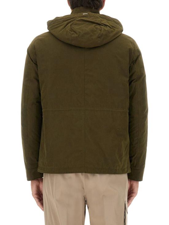 25FW 에르노 왁스드 테크니컬 코튼 쇼트 파카 PI001250U 13800Z7740 MILITARY GREEN - HERNO