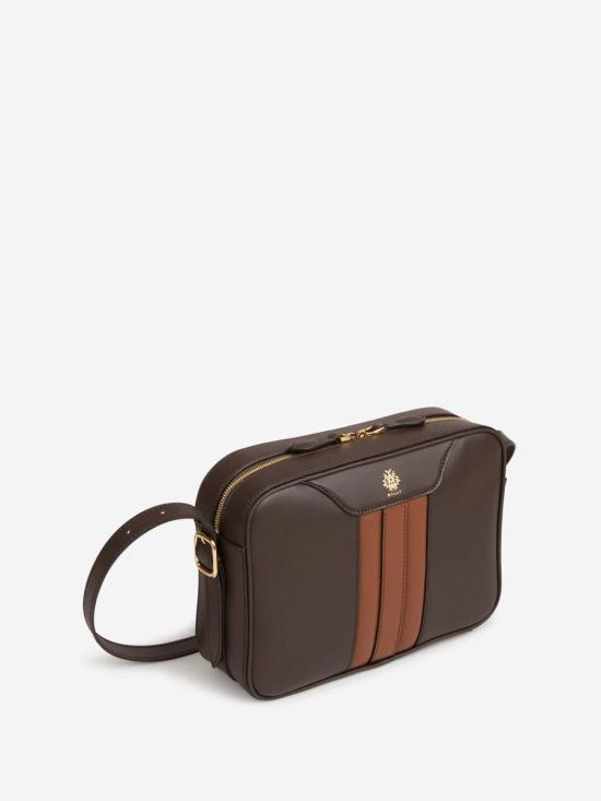 25FW 발리 로고 크로스백 MAS02MVT845 I8L6OEBANO CUERO ORO Brown - BALLY