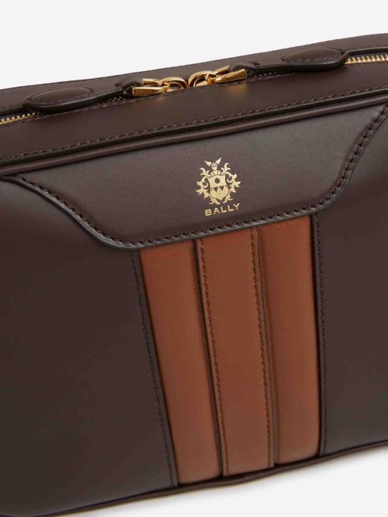 25FW 발리 로고 크로스백 MAS02MVT845 I8L6OEBANO CUERO ORO Brown - BALLY