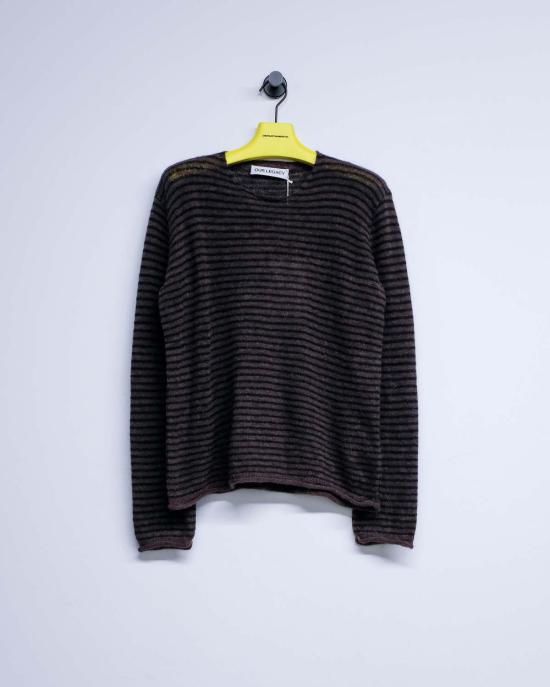  아워레가시 스웨터 아워 레거시 더트 스트라이프 퍼지 알파카 리지드 포포버 탑