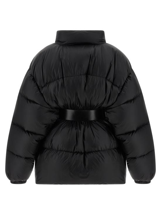 25FW 발렌시아가 아워글래스 쇼트 푸퍼 850864TTO411000 Black - BALENCIAGA