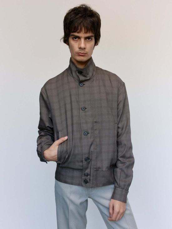  아워레가시 봄버 자켓 아워 레거시 더티 브라운 글렌 플레드 모크 봄버