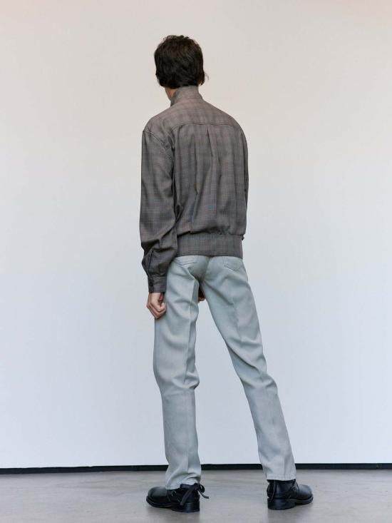  아워레가시 봄버 자켓 아워 레거시 더티 브라운 글렌 플레드 모크 봄버 - OUR LEGACY