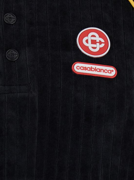 25FW 카사블랑카 반팔 티셔츠 MAW25JTP43201VELOURBLACK Black - CASABLANCA