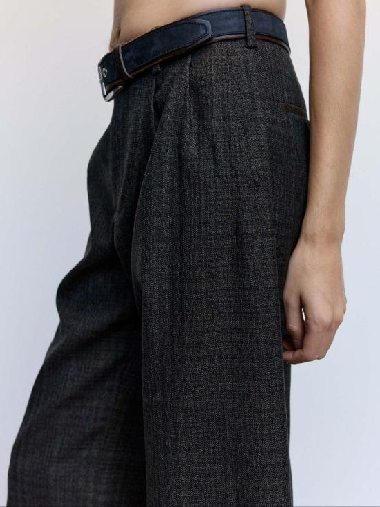  아워레가시 치노 팬츠 아워 레거시 브라운 던모어 체크 울 브릿지 치노 - OUR LEGACY