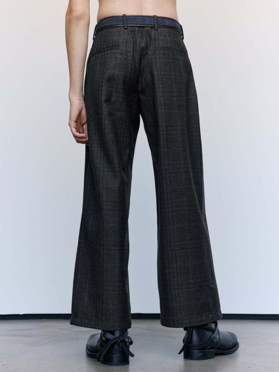  아워레가시 치노 팬츠 아워 레거시 브라운 던모어 체크 울 브릿지 치노 - OUR LEGACY