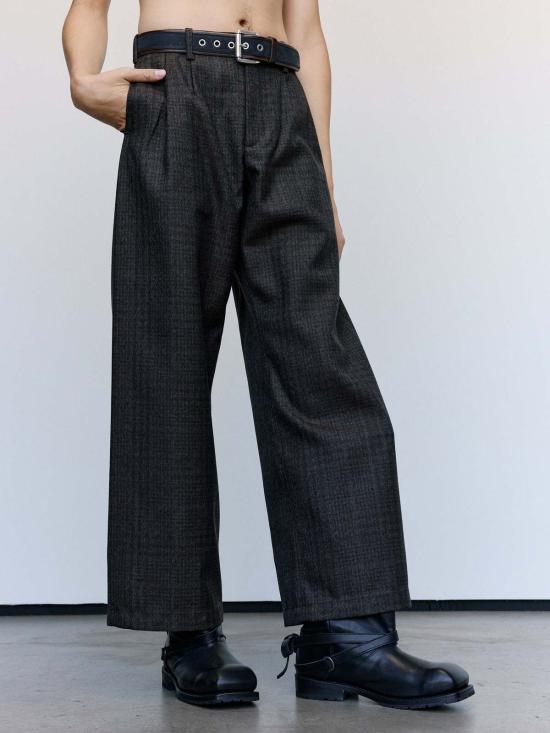  아워레가시 치노 팬츠 아워 레거시 브라운 던모어 체크 울 브릿지 치노 - OUR LEGACY