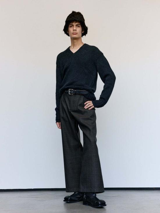  아워레가시 스웨터 아워 레거시 로우 트위스트 메리노 폴스 V넥 - OUR LEGACY