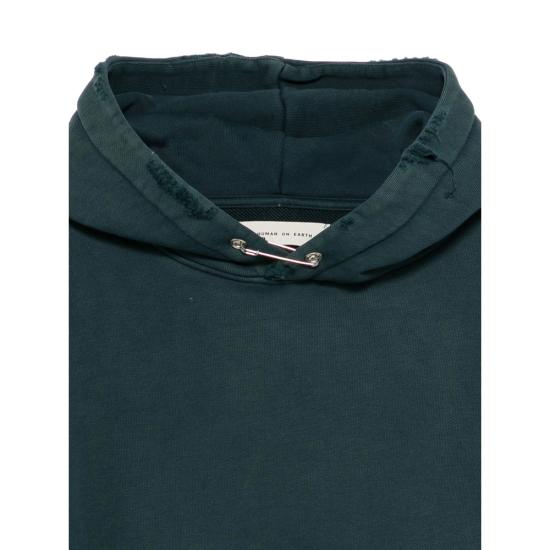 25FW Stay Human On Earth 후드 티셔츠 F25 08MR NAVY GREEN - STAY HUMAN ON EARTH
