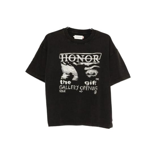 25FW 오너 더 기프트 반팔 티셔츠 HTG250347 BLACK