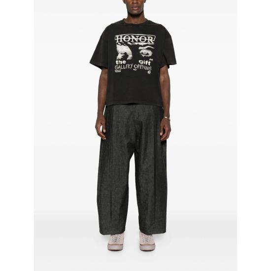 25FW 오너 더 기프트 반팔 티셔츠 HTG250347 BLACK - HONOR THE GIFT