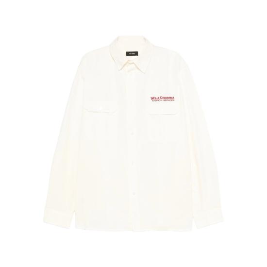 25FW 윌리 차바리아 긴팔 셔츠 WCSHT0026 000 WHITE