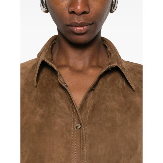 25FW 브루넬로 쿠치넬리 셔츠 MPCLF7435 C7495 BROWN - BRUNELLO CUCINELLI