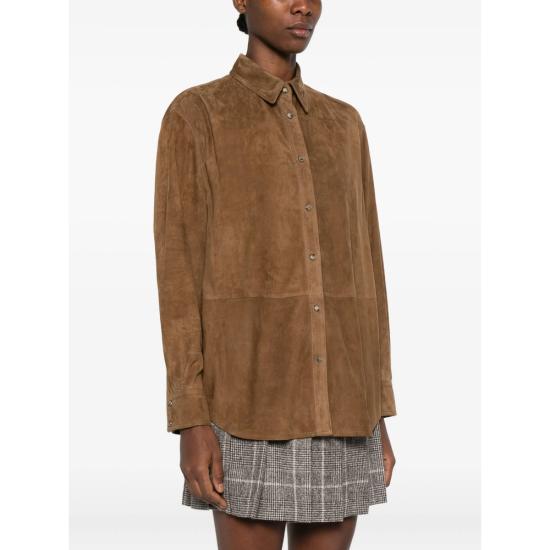 25FW 브루넬로 쿠치넬리 셔츠 MPCLF7435 C7495 BROWN - BRUNELLO CUCINELLI