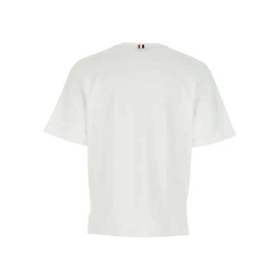 26SS 톰브라운 밀라노 코튼 오버사이즈 포켓 티셔츠 MJS183A 07323 100 WHITE - THOM BROWNE