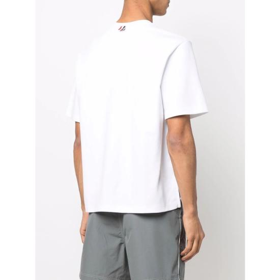 26SS 톰브라운 밀라노 코튼 오버사이즈 포켓 티셔츠 MJS183A 07323 100 WHITE - THOM BROWNE