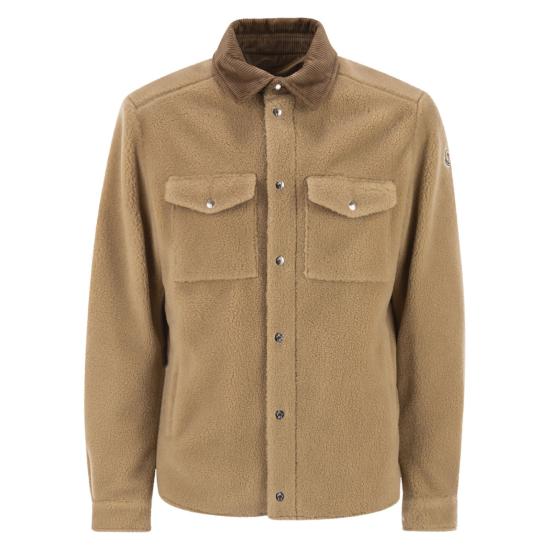 25FW 몽클레어 테디 코듀로이 트림 긴팔 셔츠 자켓 K20912F00025 BEIGE