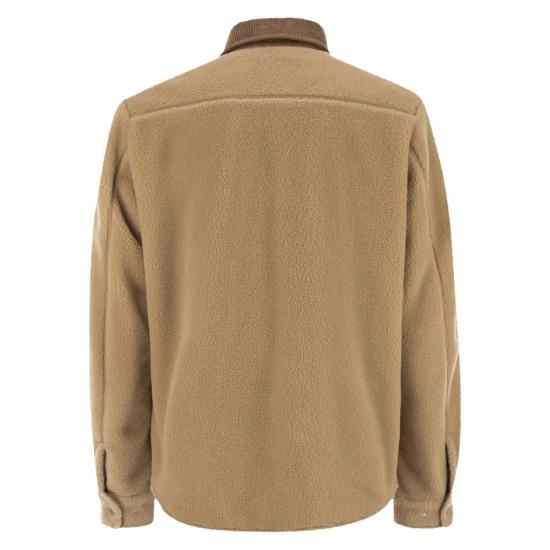 25FW 몽클레어 테디 코듀로이 트림 긴팔 셔츠 자켓 K20912F00025 BEIGE - MONCLER