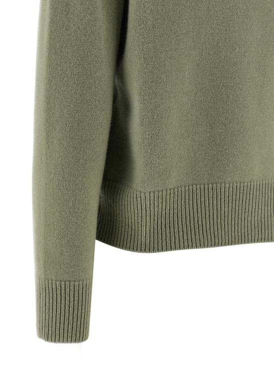 25FW 메종키츠네 폭스 헤드 인타르시아 메리노 스웨터 NW00808KM03290396 GREEN - MAISON KITSUNE