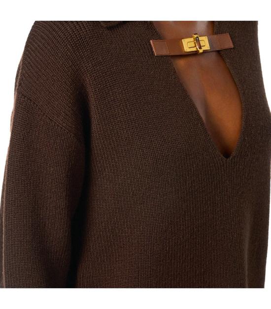 25FW 엘리자베타프랜치 스웨터 MK06S56E2 EA3 38 Brown - ELISABETTA FRANCHI