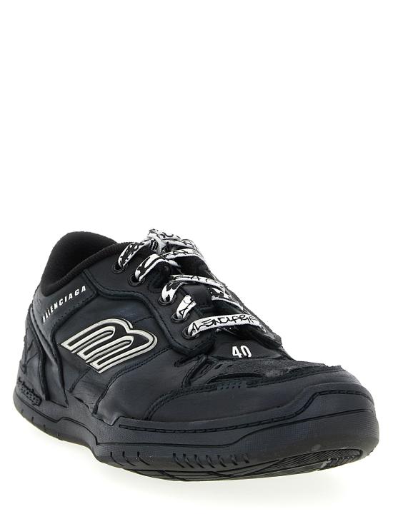 26FW 발렌시아가 햄튼스 미디움 원 아웃 스니커즈 841765WCURB1000 Black - BALENCIAGA